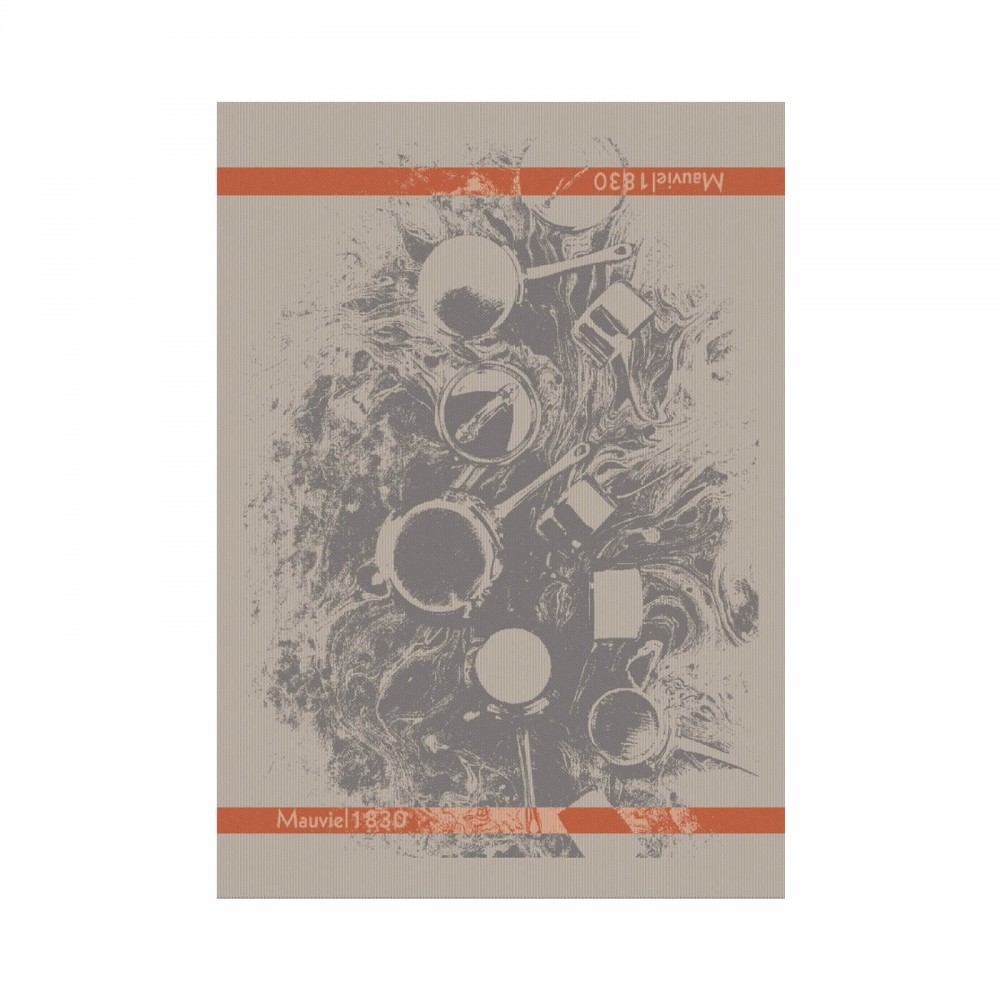 Torchon Gris/Orange Mauviel x Garnier Thiebaut Torchon Gris/Orange Mauviel x Garnier Thiebaut